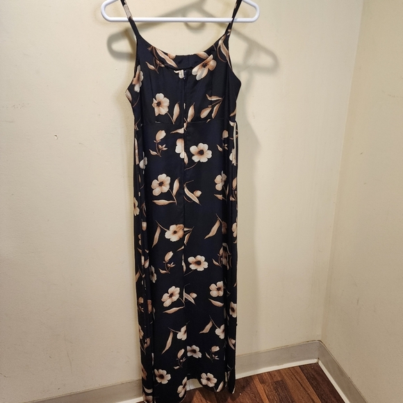 Fashion Bug Black  Floral Slip Maxi Dress for Cocktail Size 9/10 fits S - Picture 9 of 11